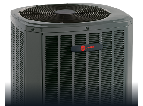 Trane outdoor air-conditioning condenser with top fan grille
